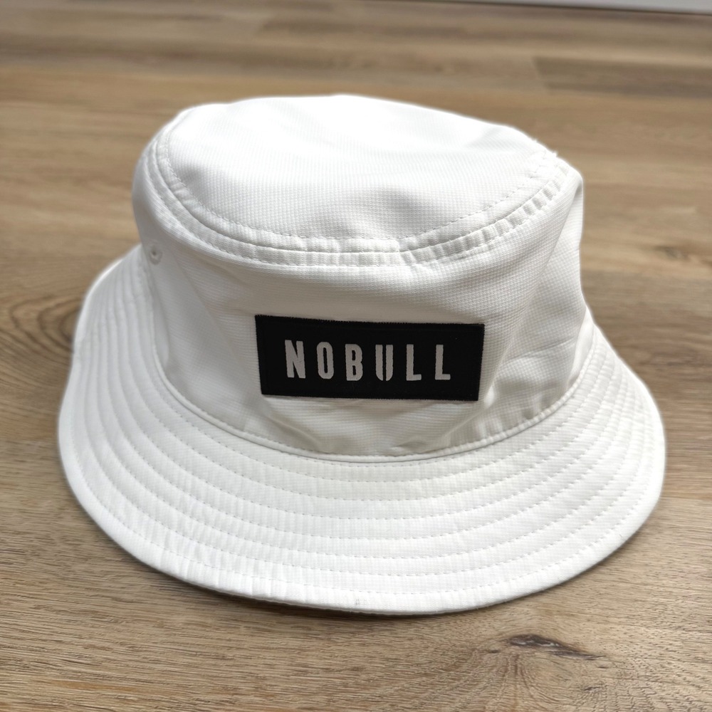 NOBULL Bucket Hat Unisex S/M White/Black Outdoor Ripstop Boating Beach Hiking